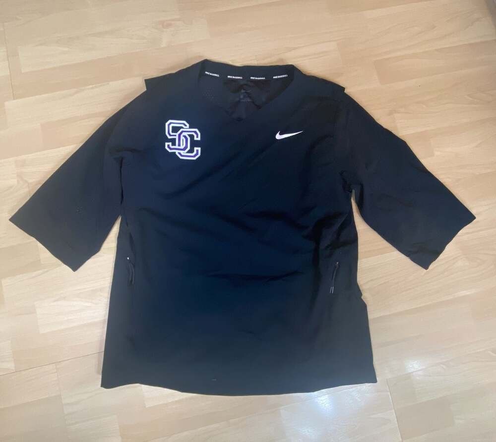 Nike Baseball SC Logo Short Sleeve Cage Jacket Black - Youth